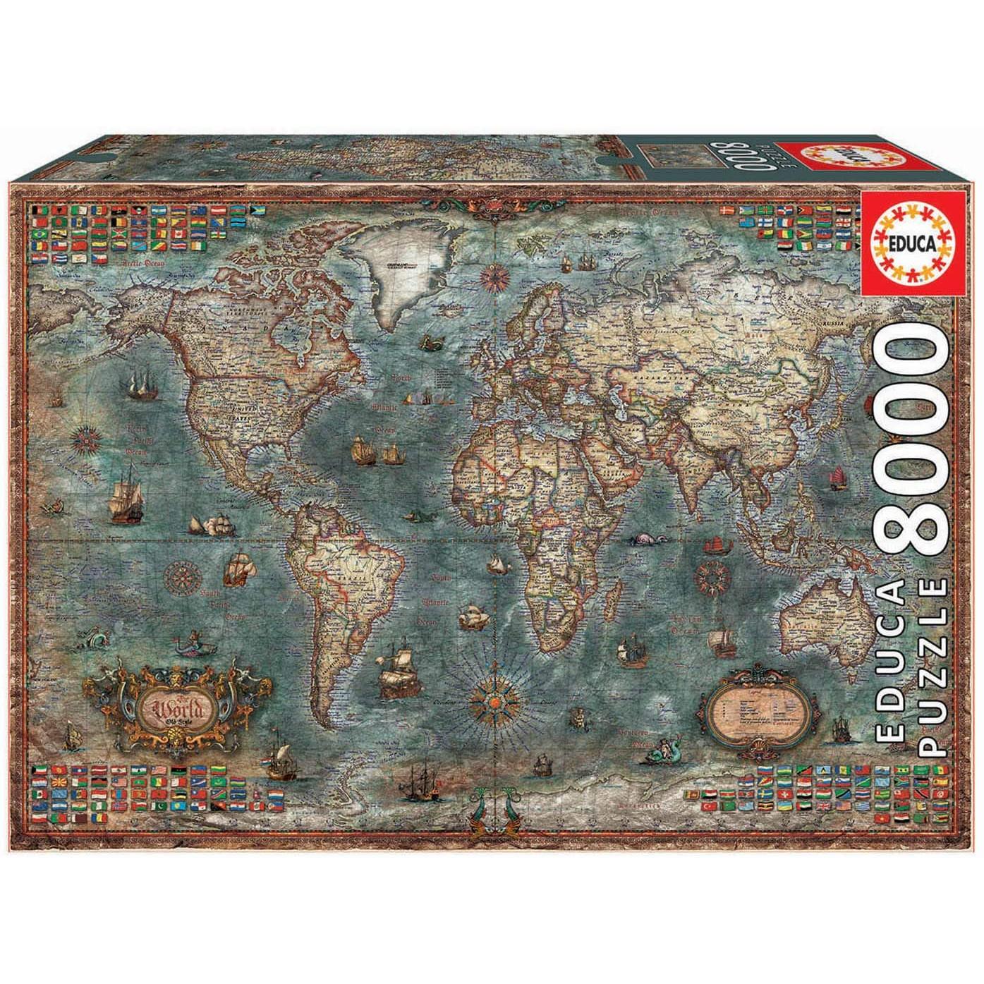 Educa Borrás Educa Borrás Puzzle 8.000 Mapamundi histórico (18017)
