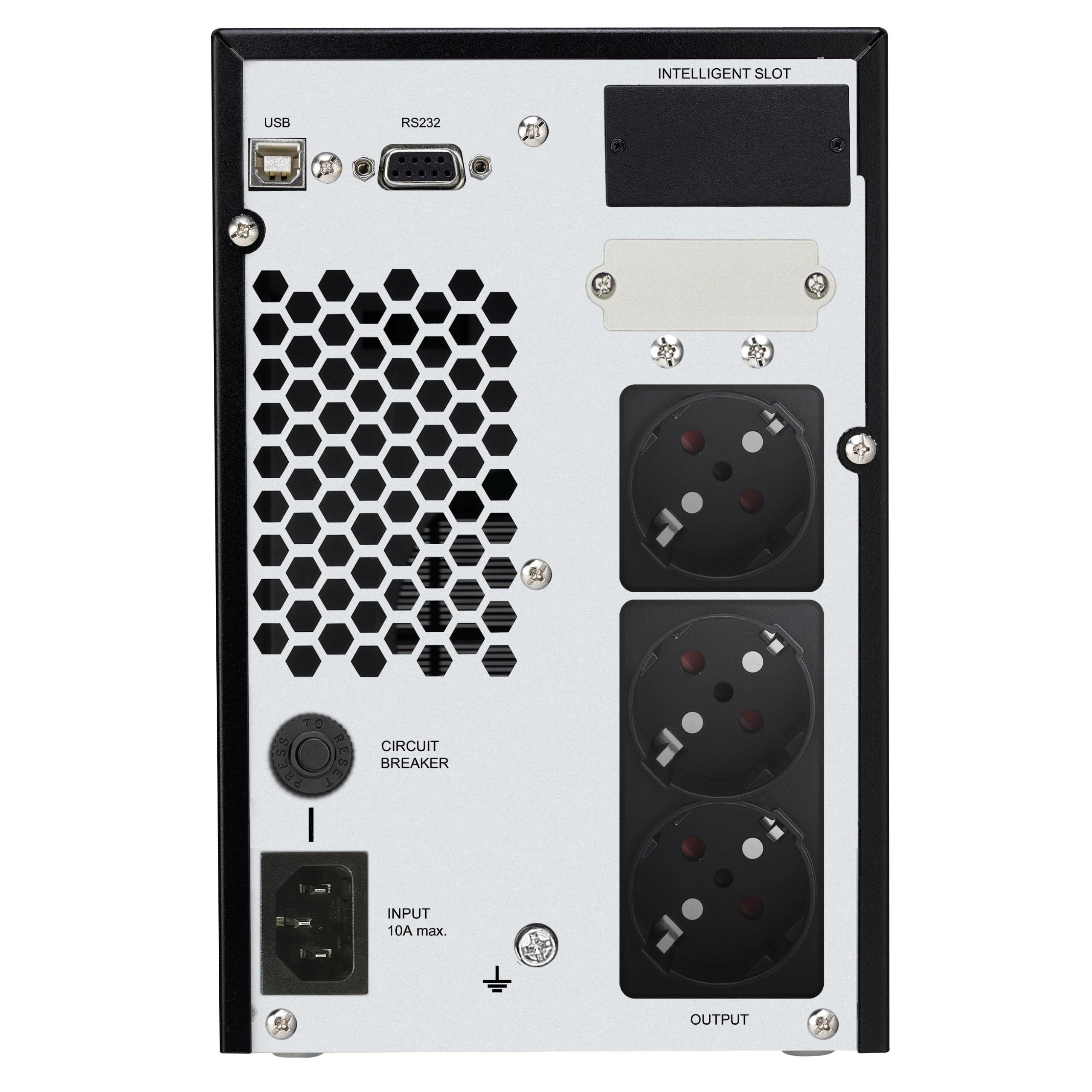 Phasak - SAI UPS Online PH 8030 de 3000 VA y 2700 W con doble conversión, pantalla LCD y gestión SNMP para servidores y redes