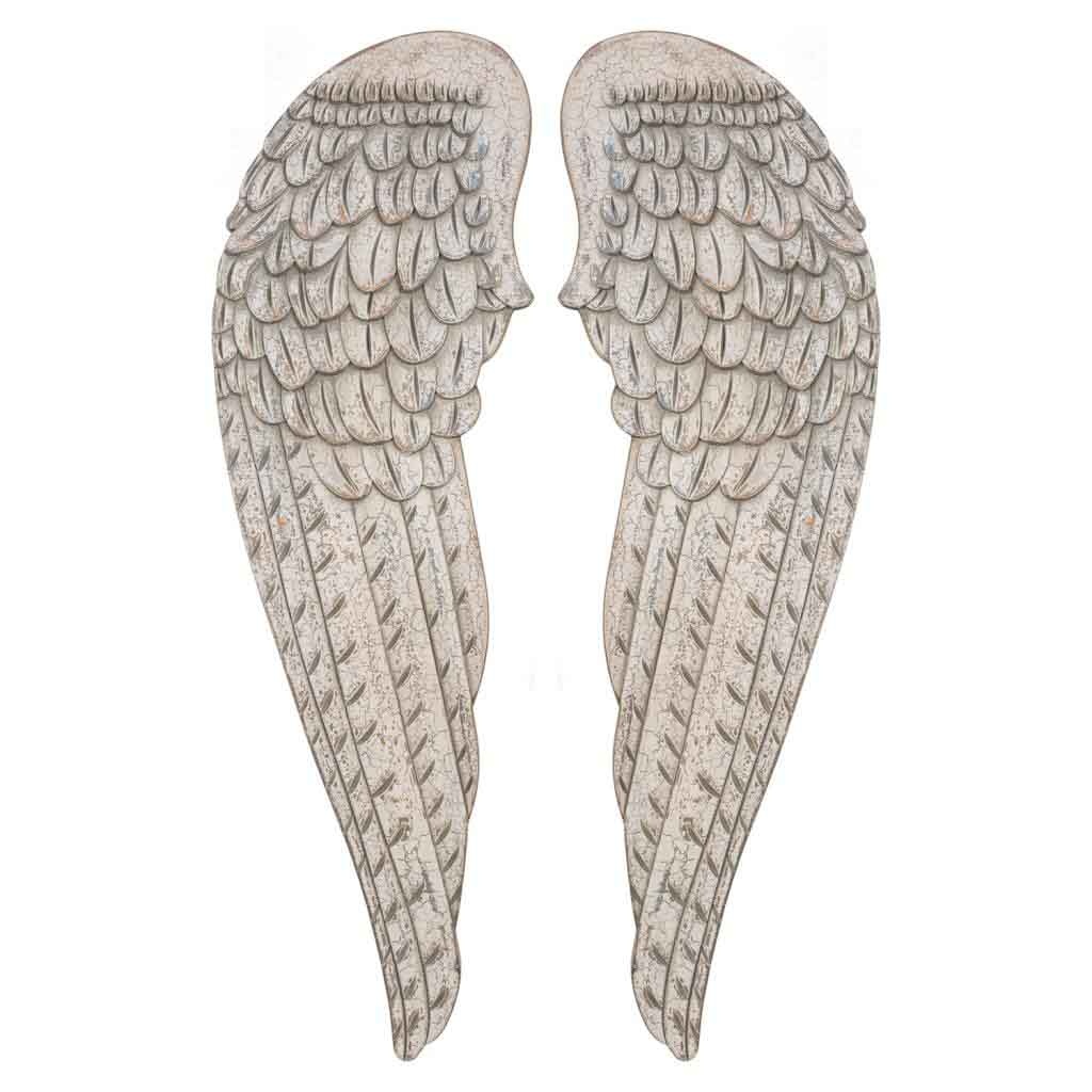 Wonderlust Deco - Alas de ángel blanco evejec set 2 piezas 32x4x103 Blanco 32x4x103h cm