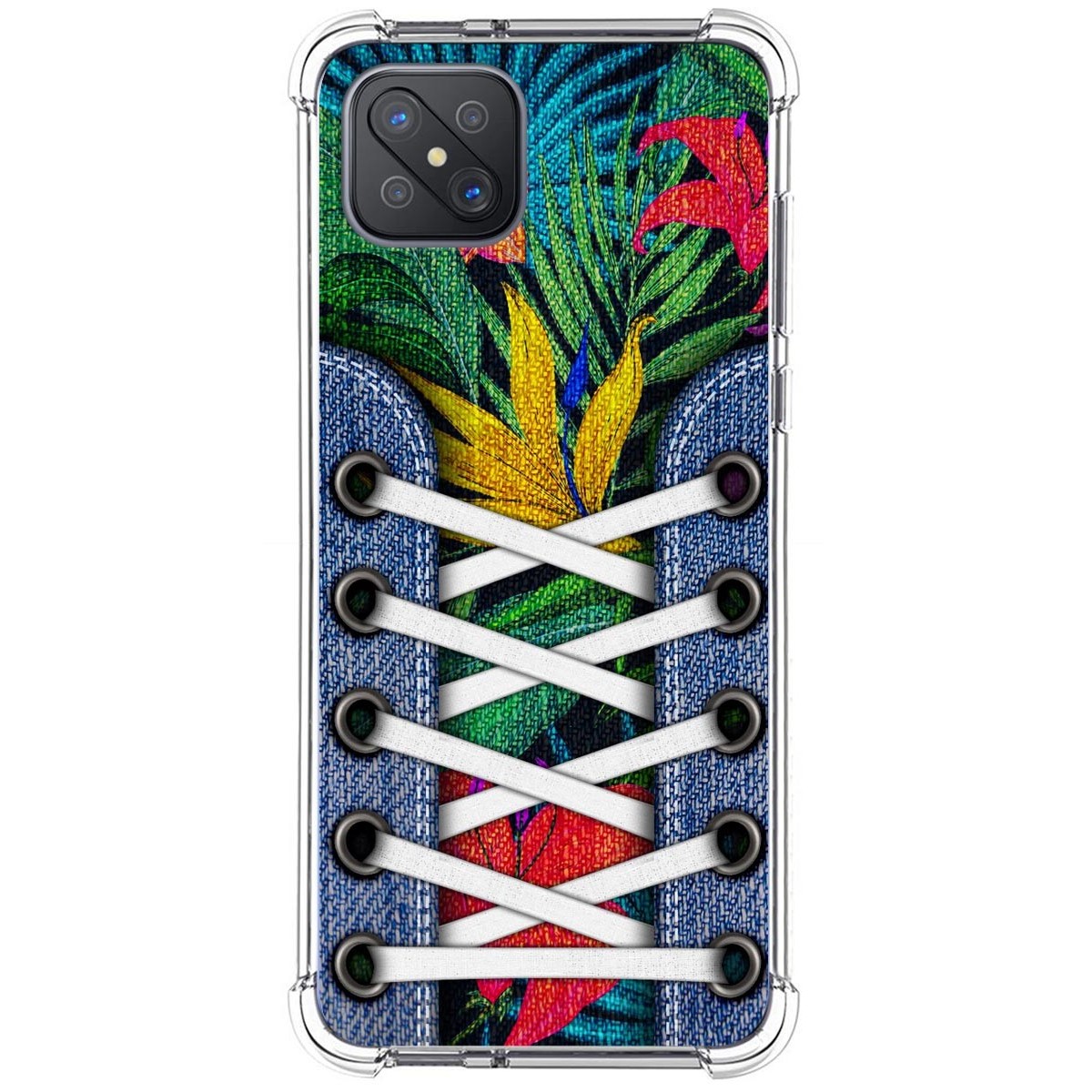 Tumundosmartphone Funda Silicona Antigolpes para Oppo Reno 4Z 5G diseño Zapatillas 12 Dibujos