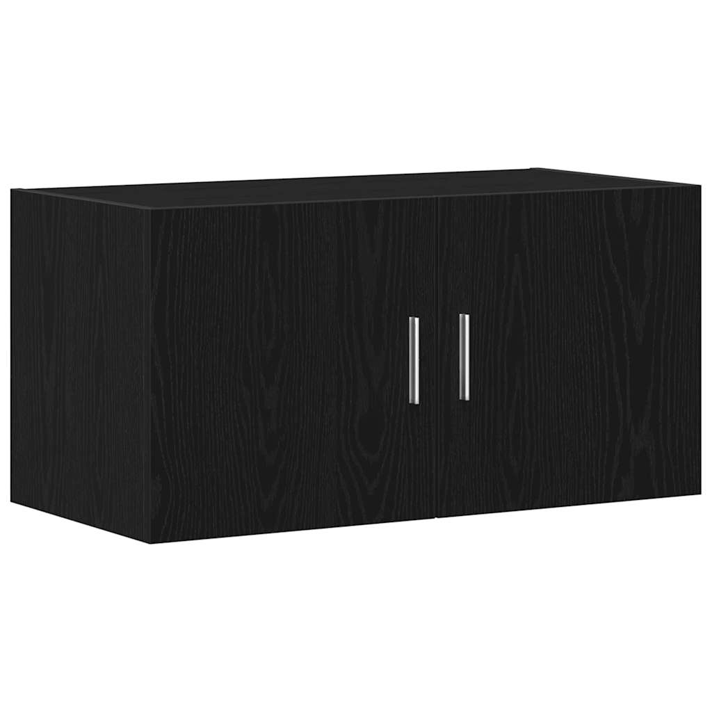 vidaXL Armario de pared de madera ingeniería roble negro 80x39x40 cm