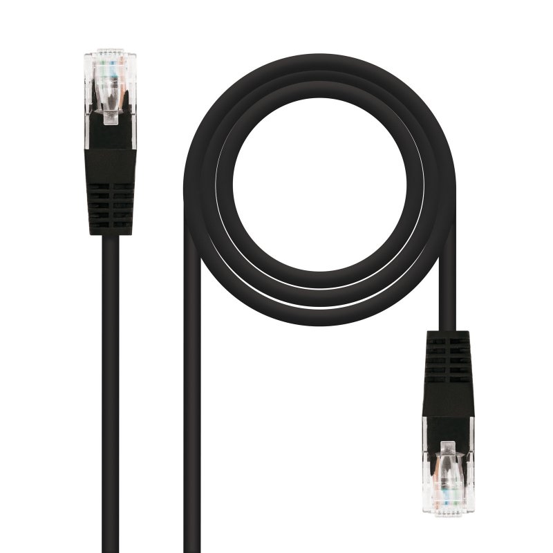 Nanocable Cable de Red Latiguillo RJ45 Cat.6 UTP AWG24 0.5m Negro Alta Velocidad