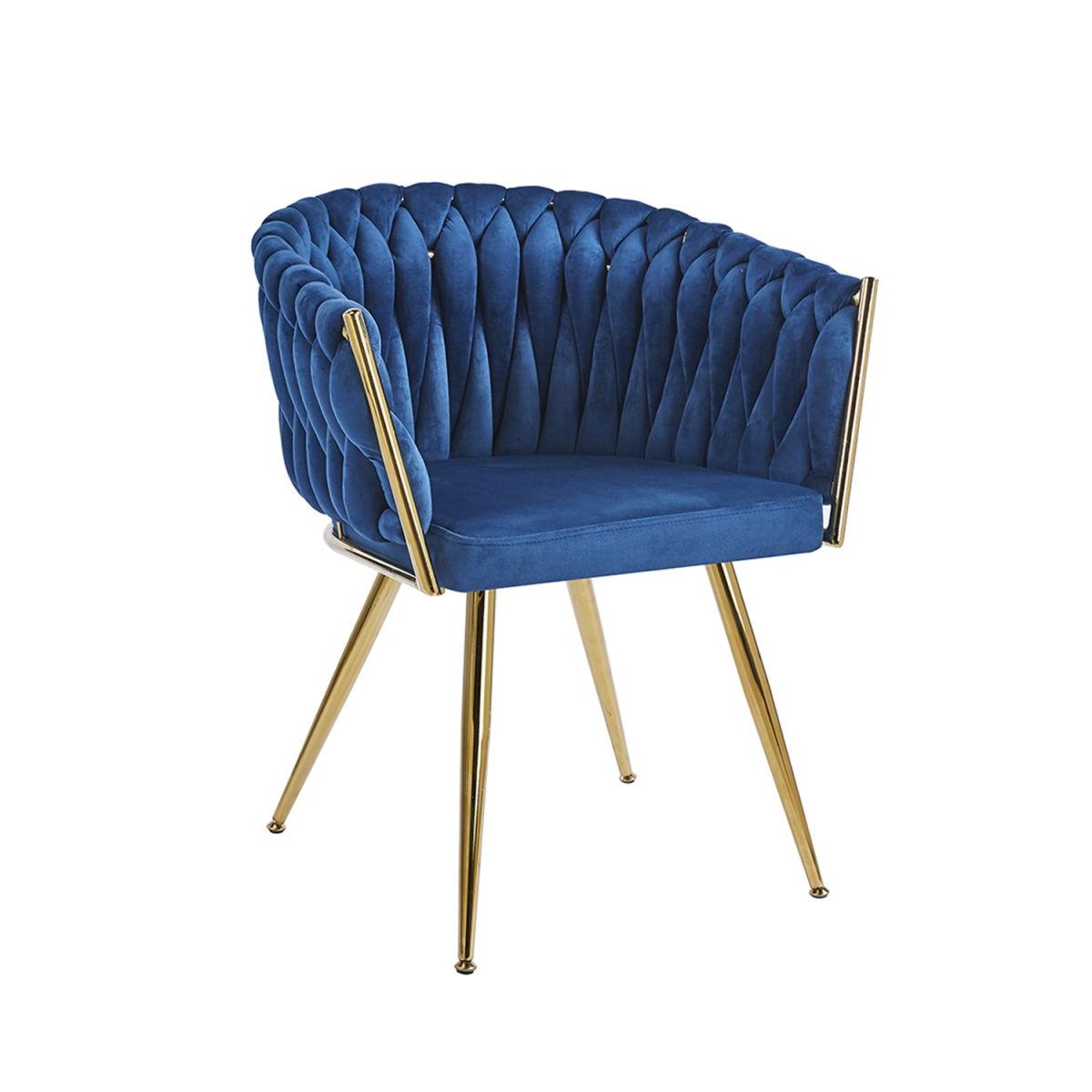 Regalos Miguel - Sillas Comedor - Silla Widny Golden Terciopelo - Azul