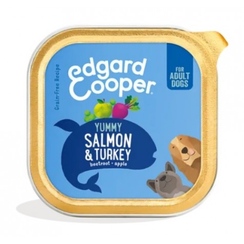 Edgard & Cooper Adult Grain Free Salmón Y Pavo Perro Tarrinas 150 Gr