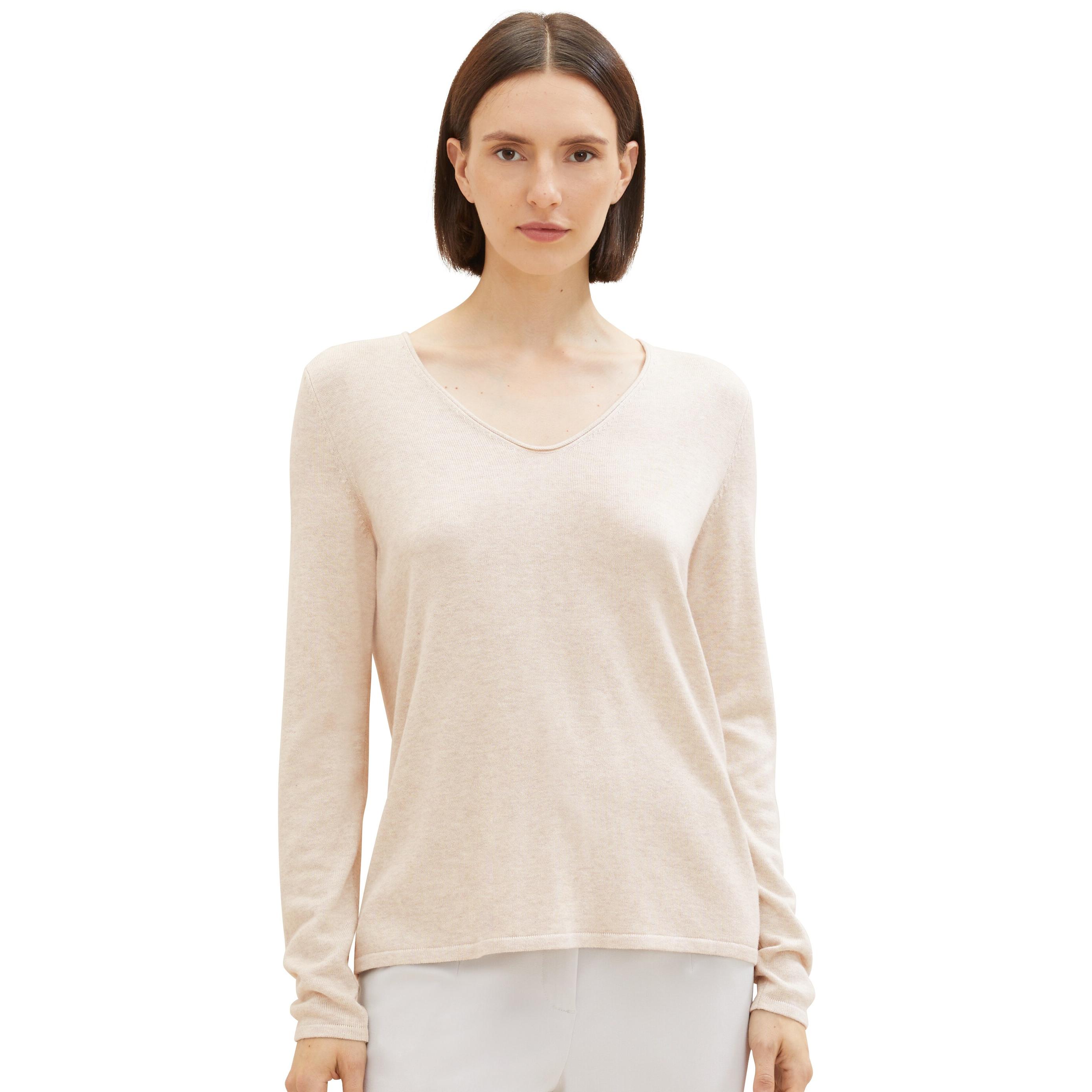 TOM TAILOR Jersey de mujer con cuello pico
