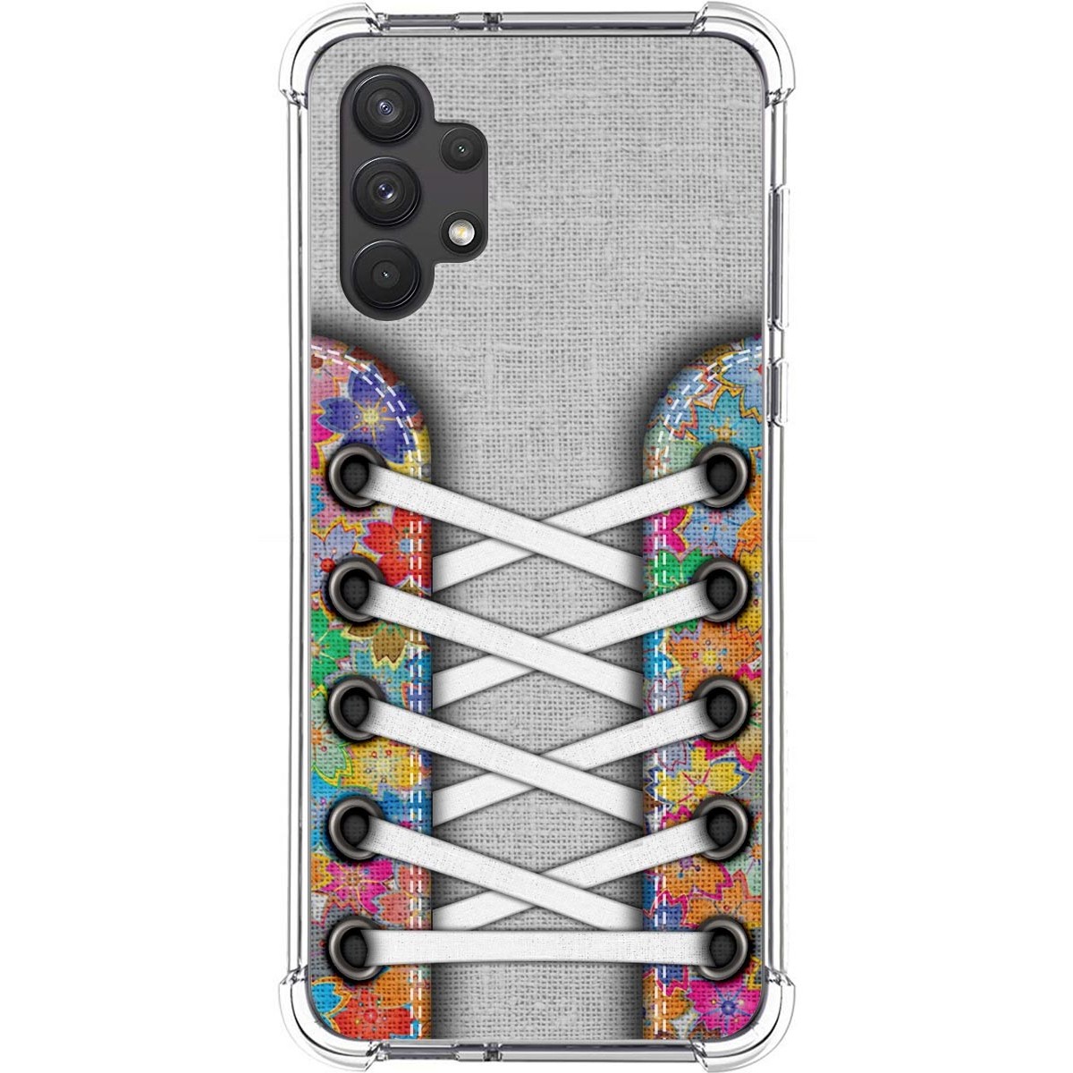 Tumundosmartphone Funda Silicona Antigolpes para Samsung Galaxy A32 4G diseño Zapatillas 04 Dibujos