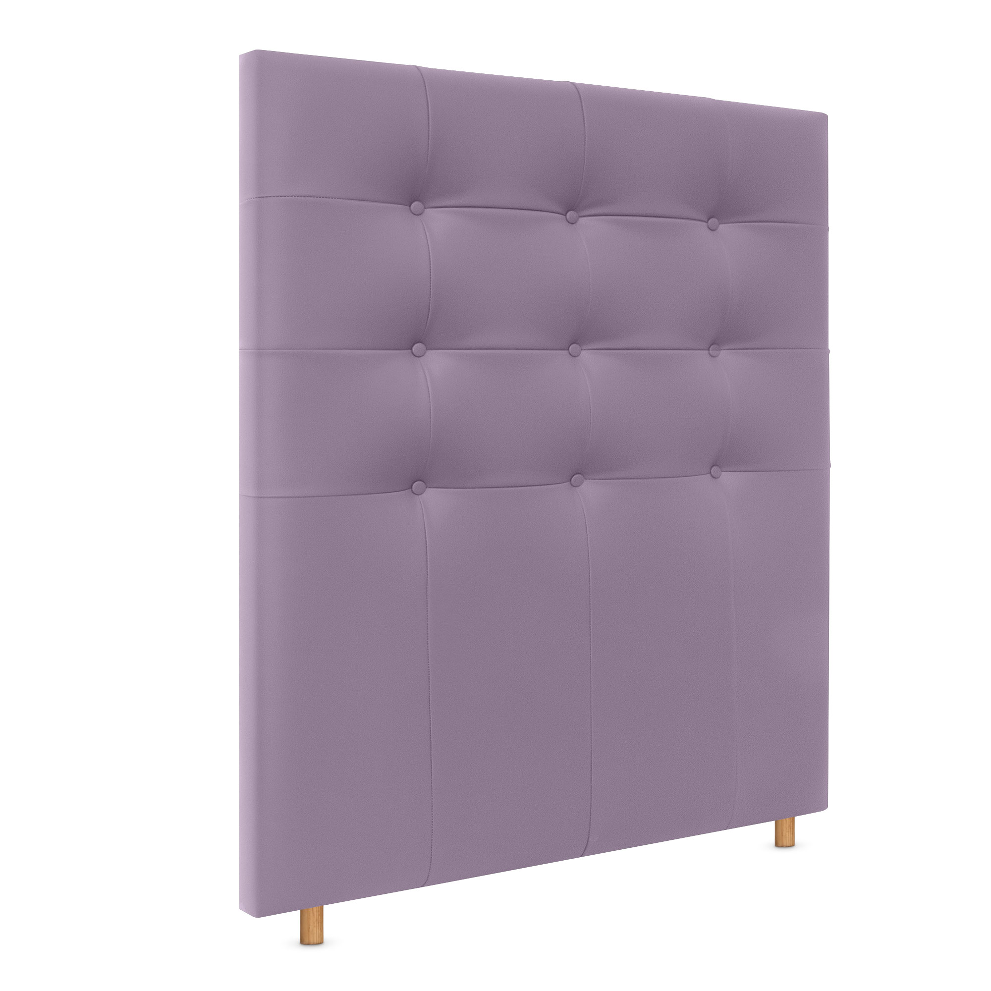 DHOME Cabecero Capitoné hasta el Suelo Cabezal 8cm tapizado ACUALINE Tela y Polipiel para Cama Dormitorio (Lila Polipiel)
