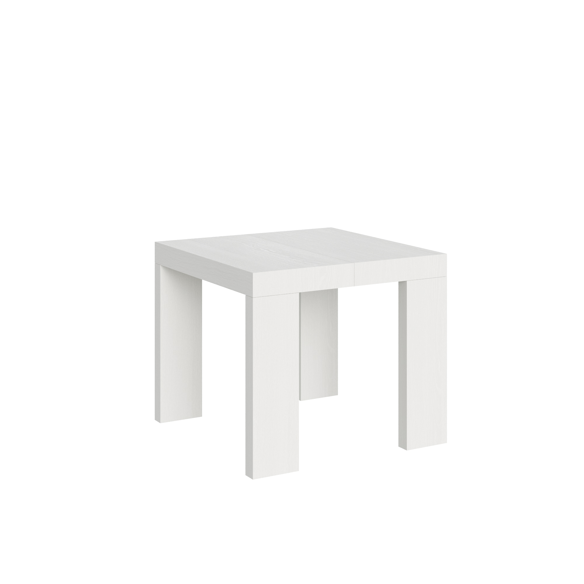 Mesa extensible 90x90/246 cm Roxell Fresno Blanco - Itamoby