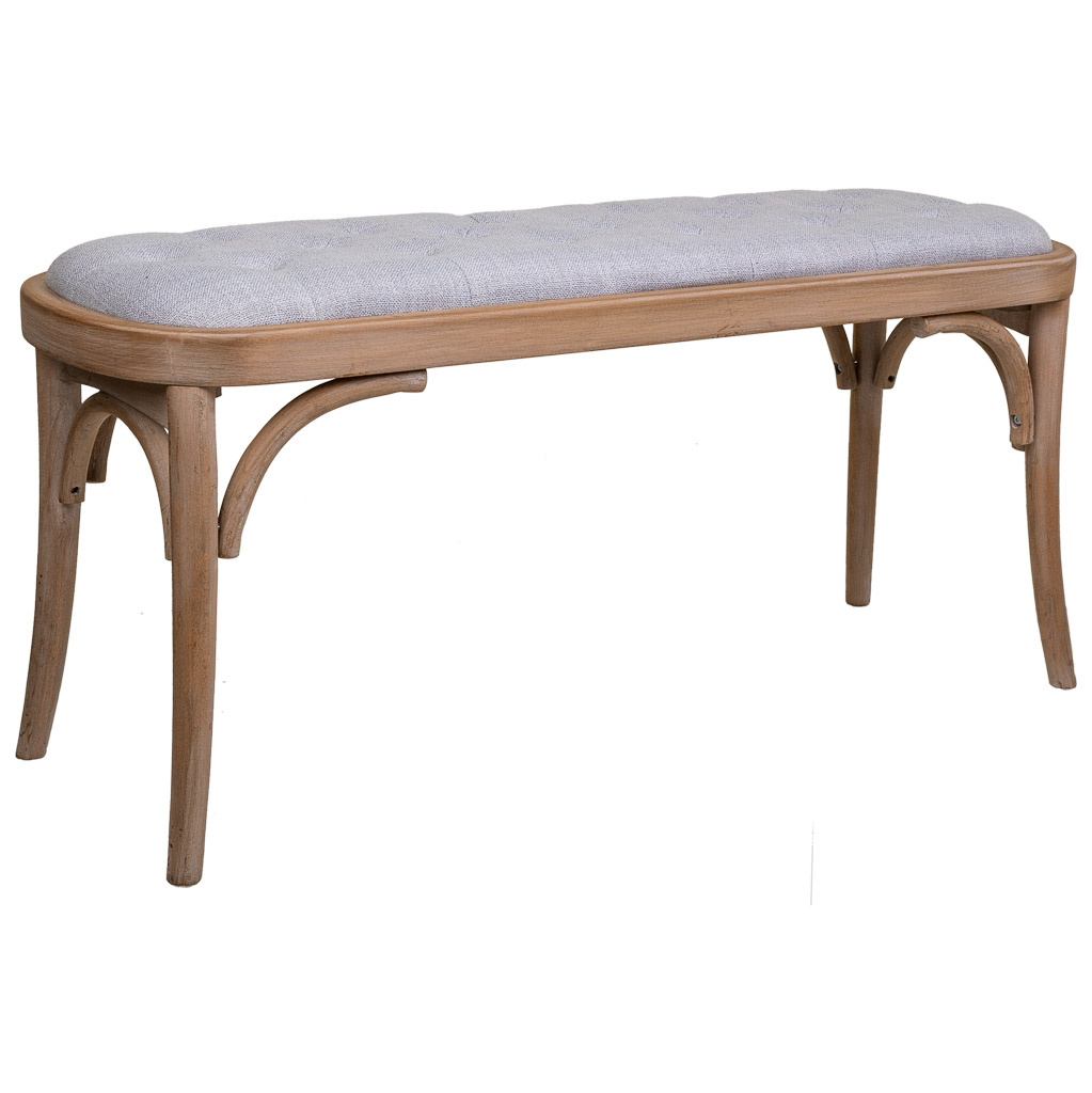 WANDERLUST Banqueta Tapizada de Madera Ergonómica - Asiento Adicional para Salón - Diseño Moderno y Versátil - Elegancia y Comodidad