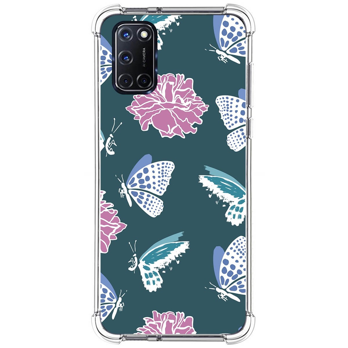 Funda Silicona Antigolpes para Oppo A52 / A72 diseño Flores 10 Dibujos