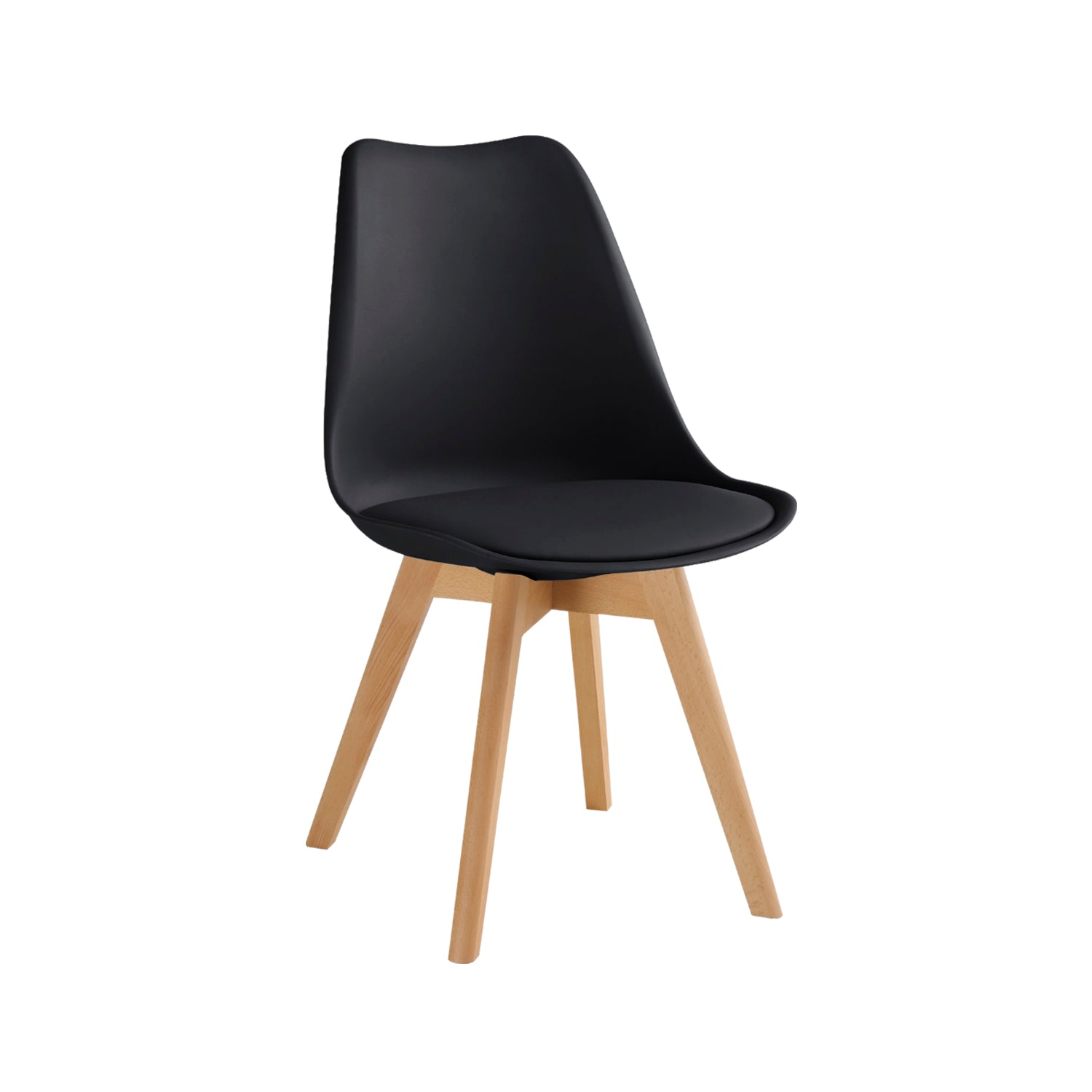 Set de 4 sillas de comedor mavis  negro para hogar moderno mueble de almacenaje  - Homekit