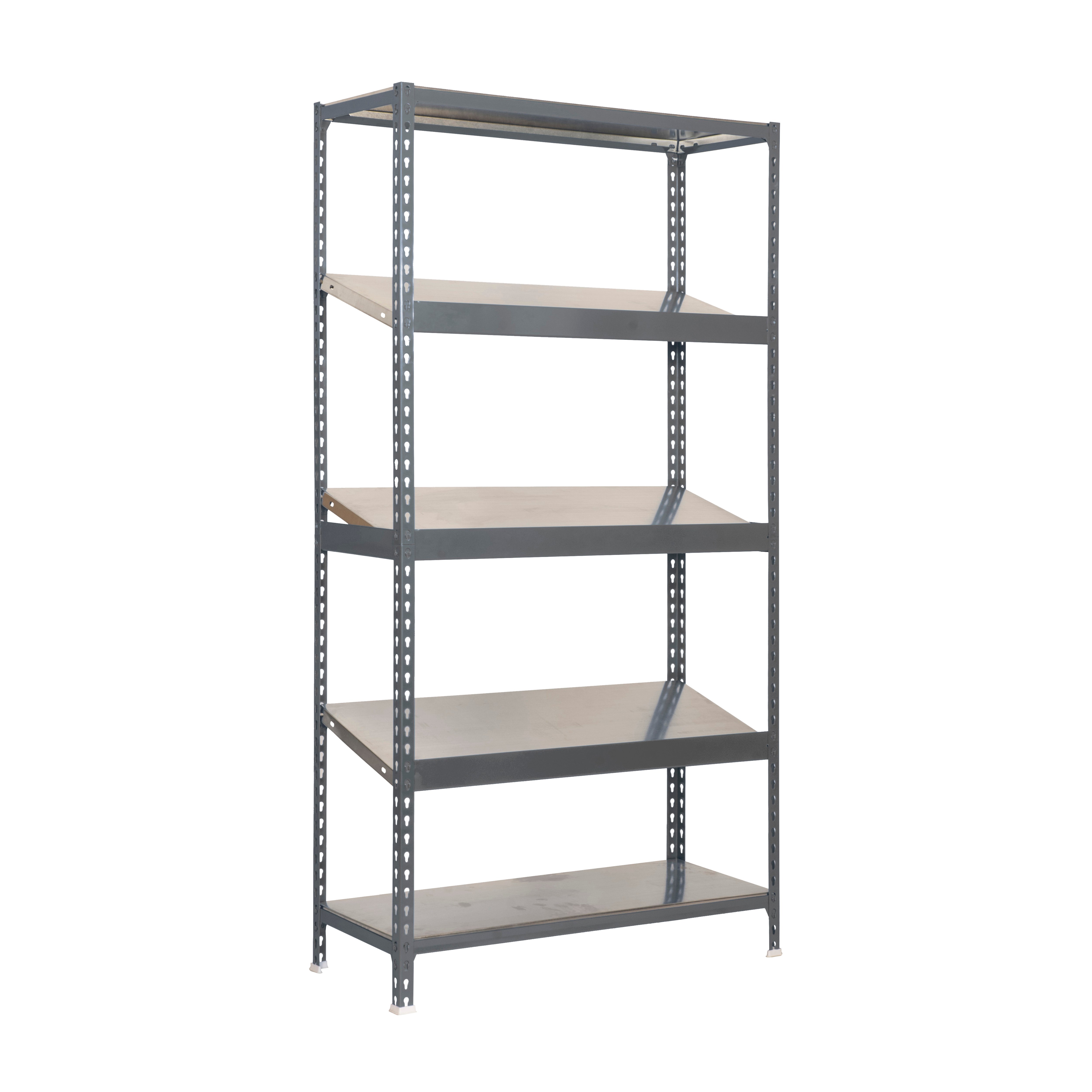 SimonRack Estantería Metálica Almacenaje de Acero, 2000x1000x500 mm, Soporta 200 kg de Punto Flexión por balda, 5 Baldas, Gris - SimonClick