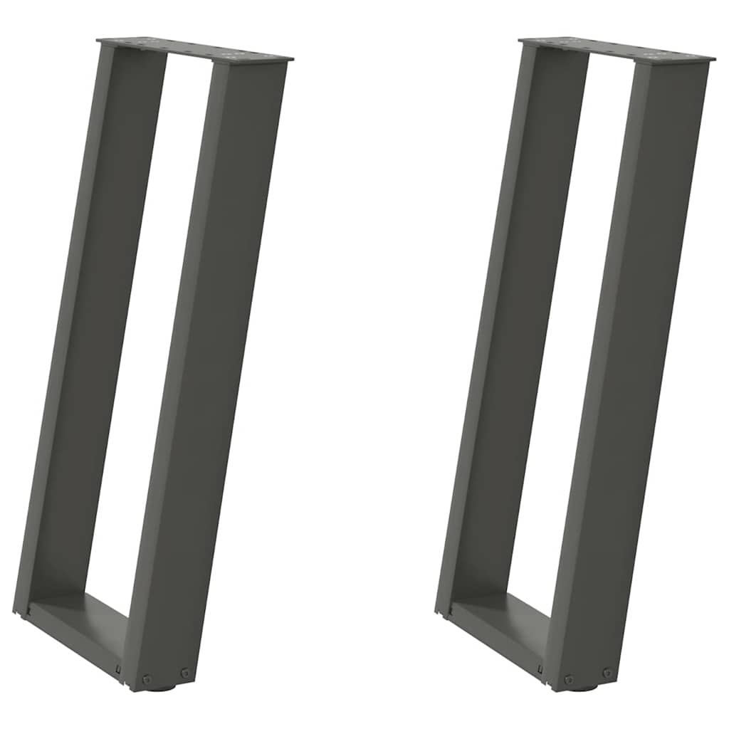 vidaXL Patas para consola en forma de U (2 unidades) 38 x 72-73 cm, acero