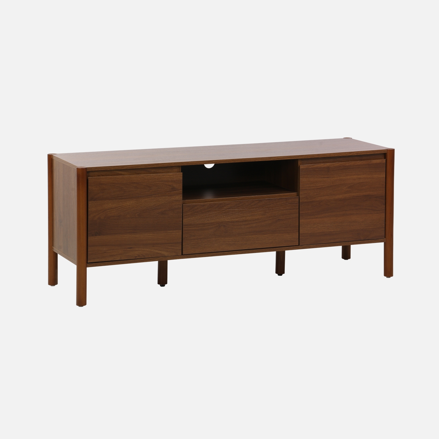 sweeek - Mueble TV con 2 puertas y 1 cajón, 140cm , Harmony , 140x42x55