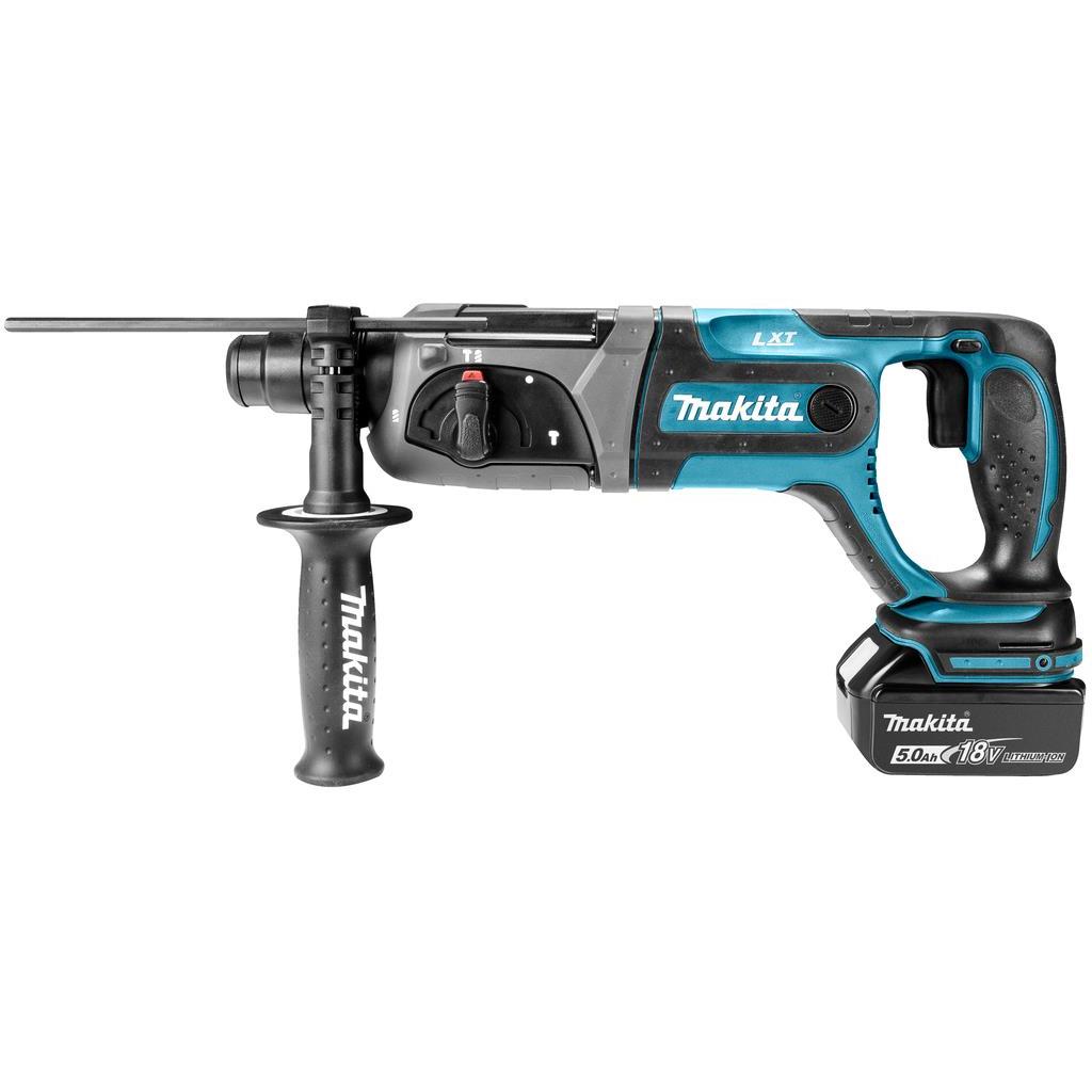 Makita Martillo perforador con batería DHR241RTJ, 18 V, azul, tamaño