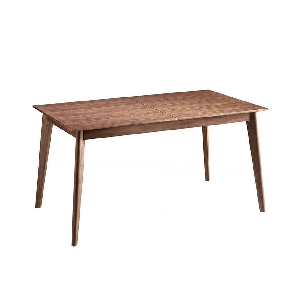 ANGEL CERDÁ 1008C Mesa comedor extensible nogal , Nogal , Chapa Nogal , 150/200 x 85 x 75 cm.