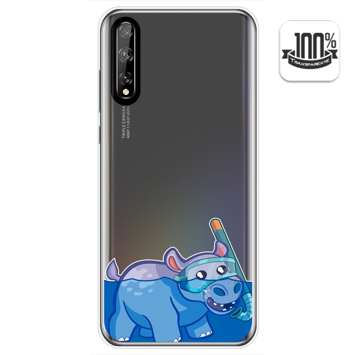 Tumundosmartphone Funda Gel Transparente para Huawei P Smart S / Y8p diseño Hipo Dibujos