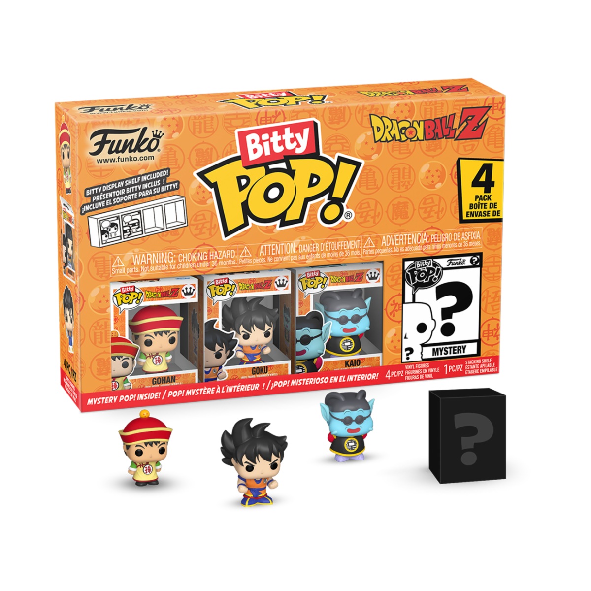 FUNKO BITTY POP! DRAGON BALL Z – GOHAN, GOKU, KAIO Y ¿?, 73023, TIENDA CON LICENCIA OFICIAL, FIGURAS ALEATORIAS, ANIME, ENVÍO URGENTE 24-48 HORAS PENÍNSULA