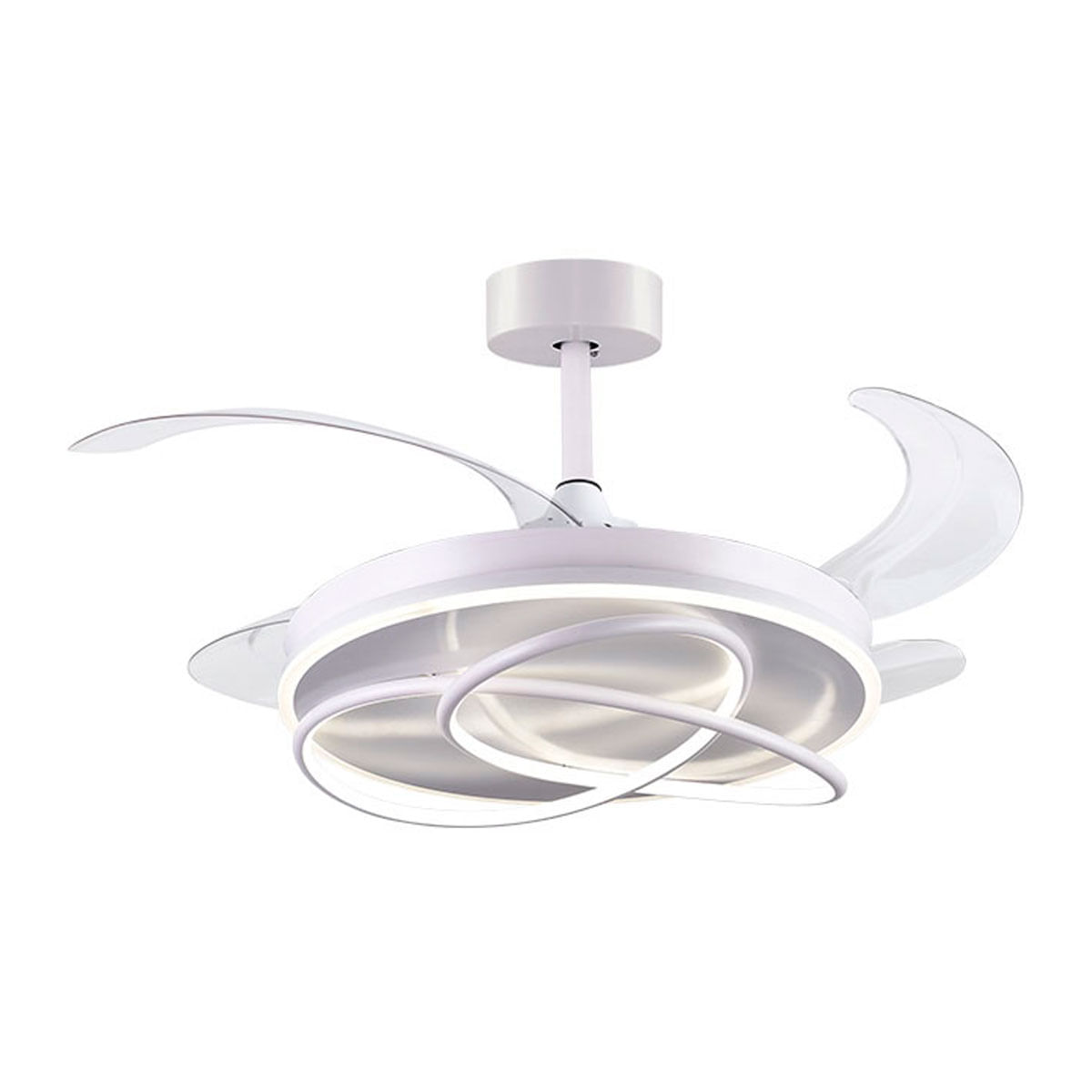 Ventilador de techo Atlas Bel Air 80W 4 aspas retráctiles blanco Ø108 cm