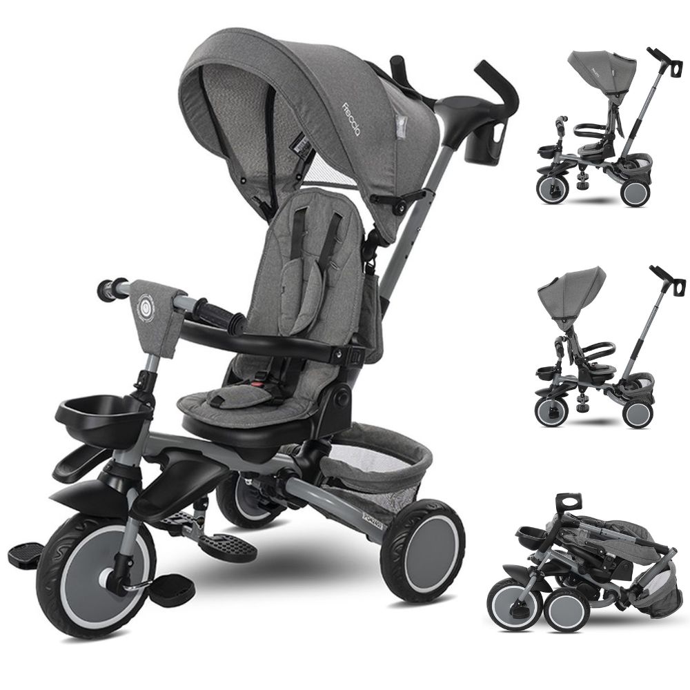 LORELLI Triciclo de plegado compacto FRECCIA con asiento giratorio 360° hasta 25 kg de Lorelli