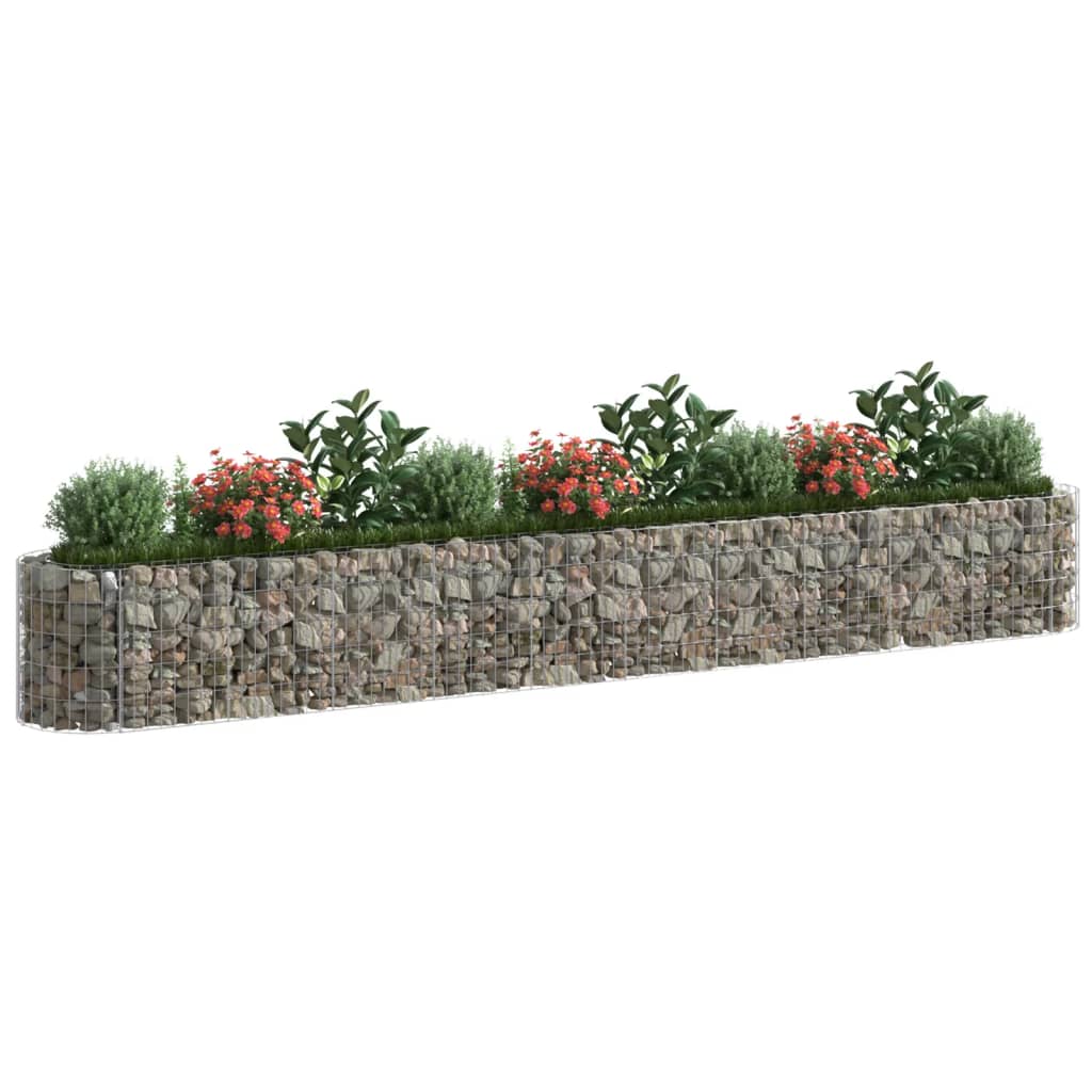 vidaXL Arriate de gaviones de hierro galvanizado Dimensiones 120 x 50 x 50 cm,  190 x 50 x 50 cm,  260 x 50 x 50 cm y mas