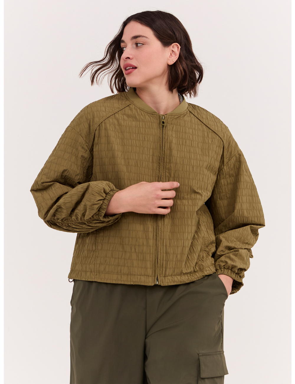 Fiorella Rubino - Bomber corta con mangas raglan