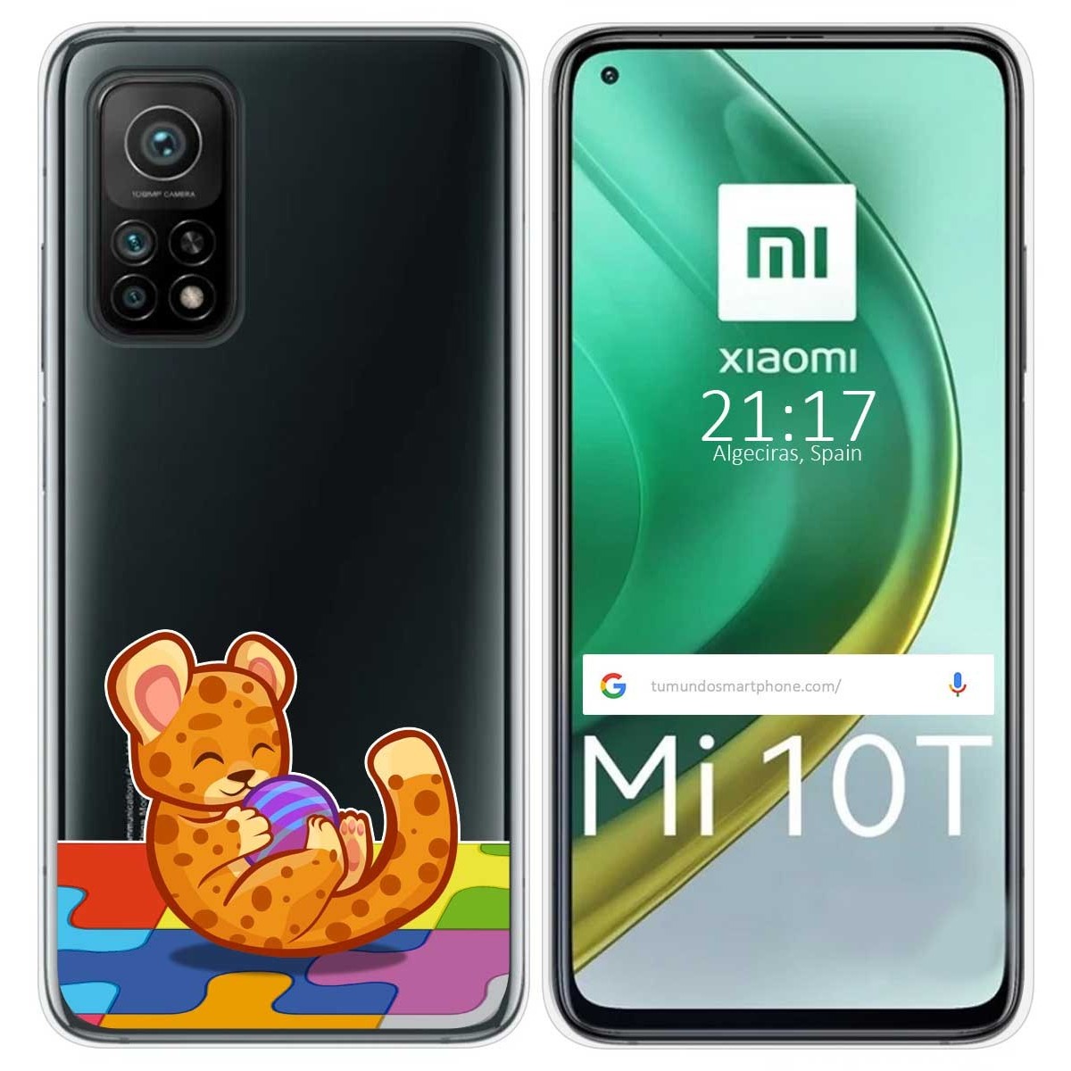 Tumundosmartphone Funda Gel Transparente para Xiaomi Mi 10T / 10T Pro diseño Leopardo Dibujos