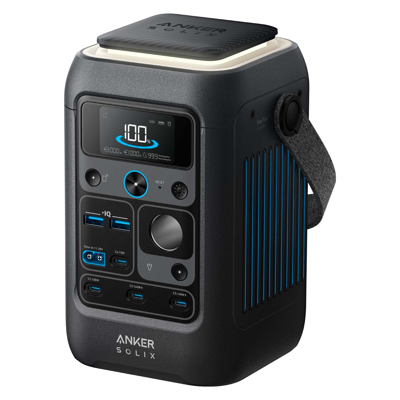 Anker SOLIX C300X DC Estación de Energía Portátil 288Wh LiFePO4 (90.000 mAh), 300W / 600W Pico, Carga Rápida 140W