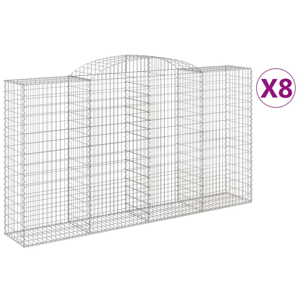 Vidaxl Cestas de Gaviones Arco Hierro 300x30x40/60cm
