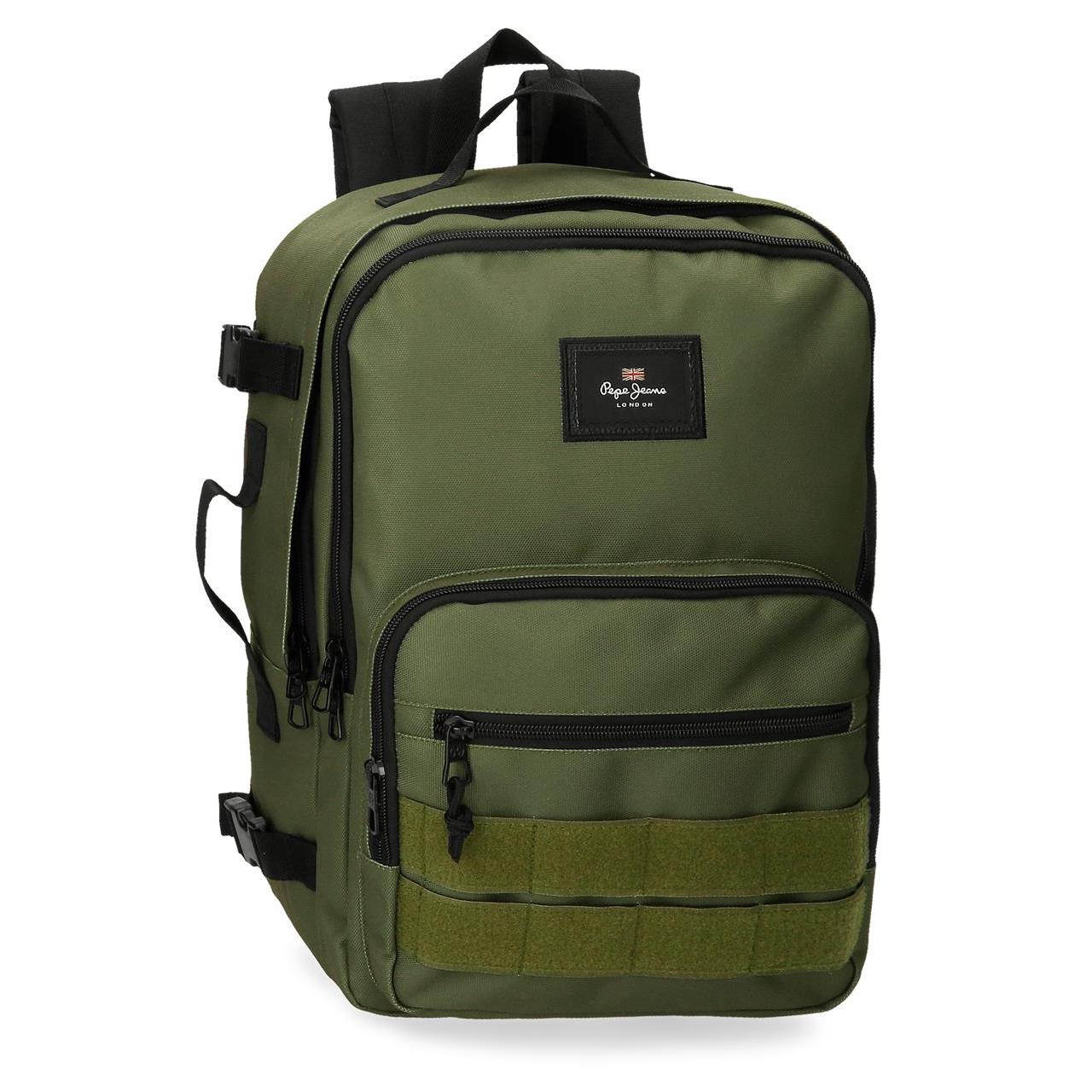 Mochila escolar adaptable a carro Pepe jeans Aris evergreen caqui