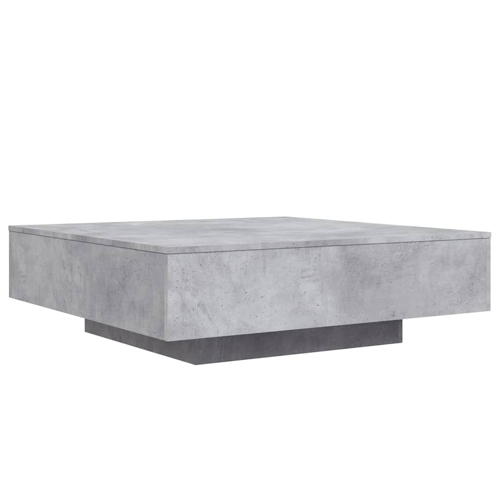 vidaXL Mesa de centro madera de ingeniería gris hormigón 100x100x31 cm