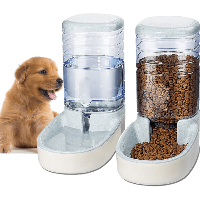 Edipets - Comedero dispensador doble automático para mascotas, comida y agua edipets