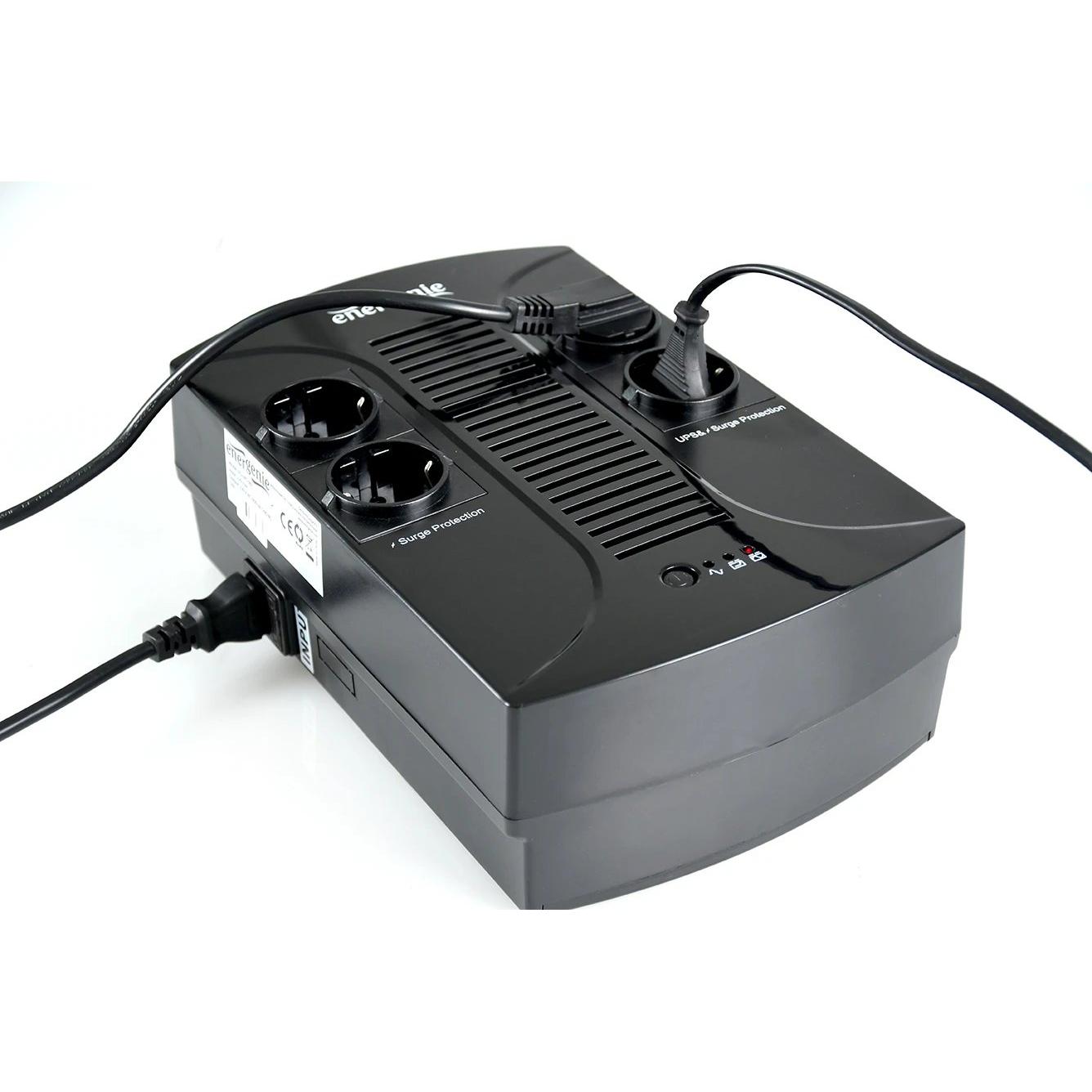 Gembird - SAI (UPS) LB2932085 de 0,85 kVA y 510 W para protección eléctrica en oficinas pequeñas, home office y entornos domésticos con respaldo automático de 10 minutos y conmutación de 10 ms