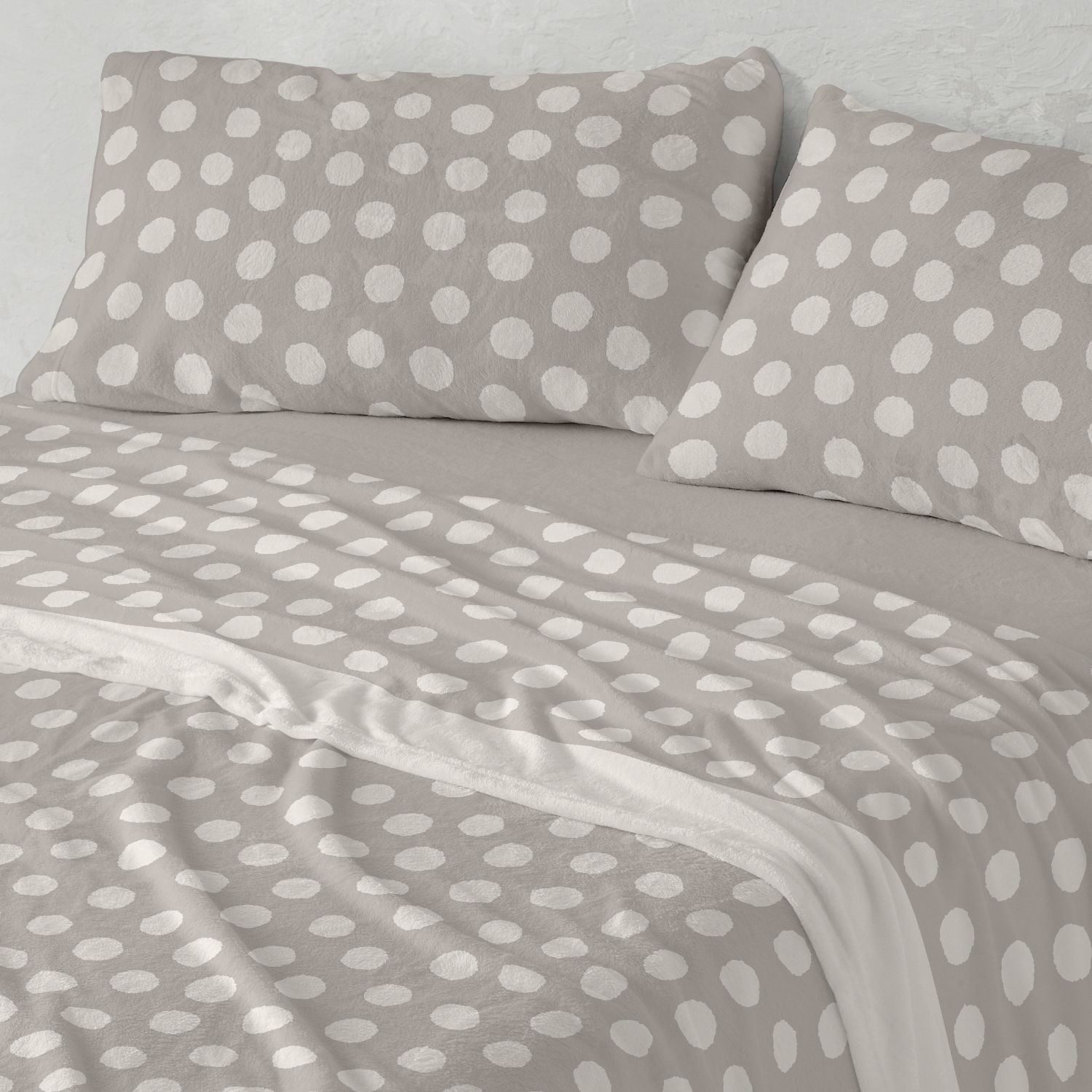 Juego de Sábanas Coralina BURRITO BLANCO - Suaves y Cálidas para Invierno | Diseño Topitos | 7 Medidas Disponibles