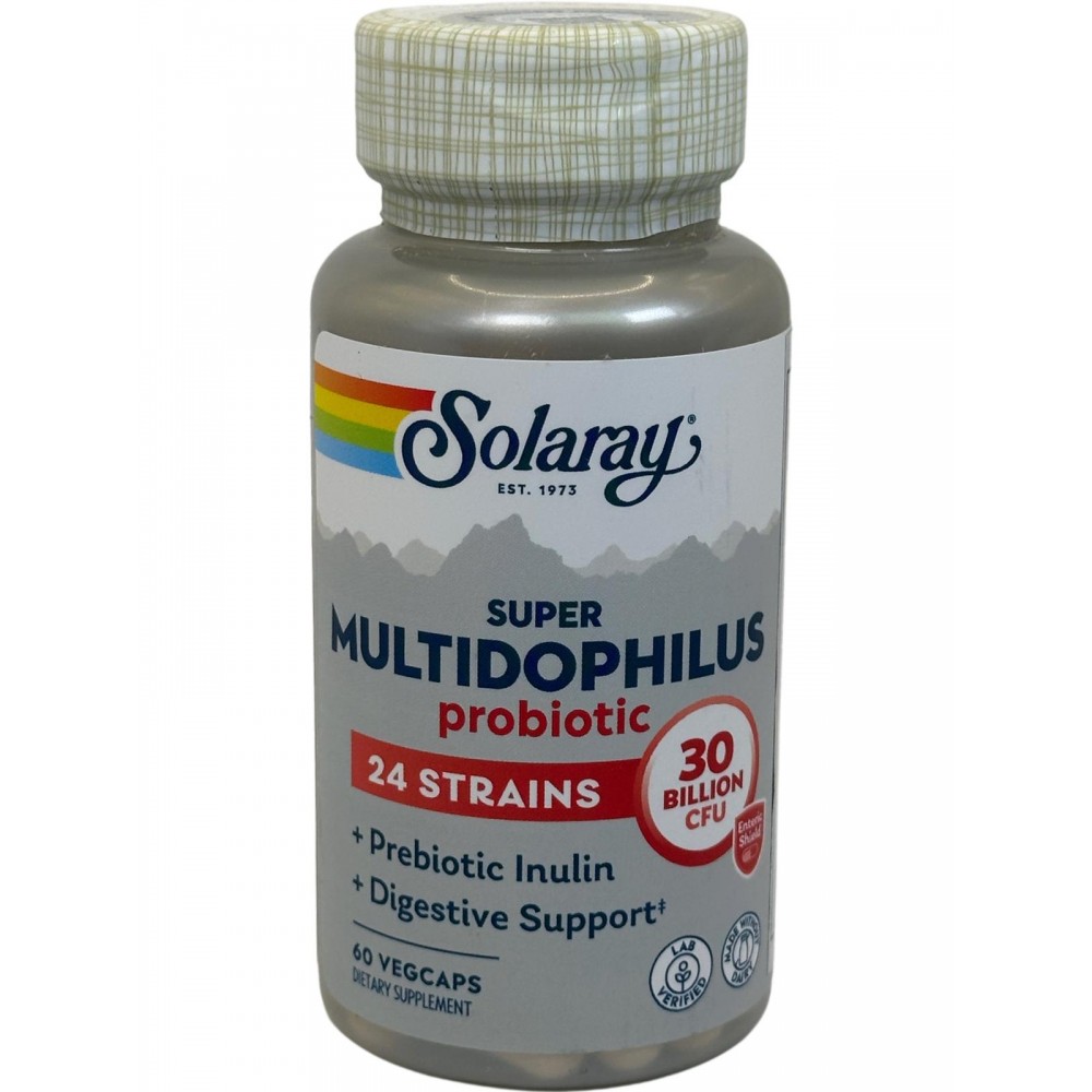 Super Multidophilus 30.000 millones 60 cápsulas vegetales entéricas (15.000 millones de UFC por cápsula) de Solaray