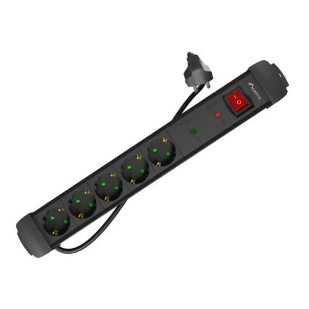 Regleta Lanberg SP1-05F-0500-BK 5 Tomas con Protección y Cable de 5 m