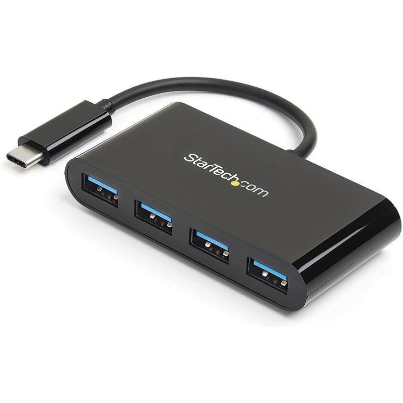 HUB Startech USB-C 4 PUERTOS USB 3.0 BLACK