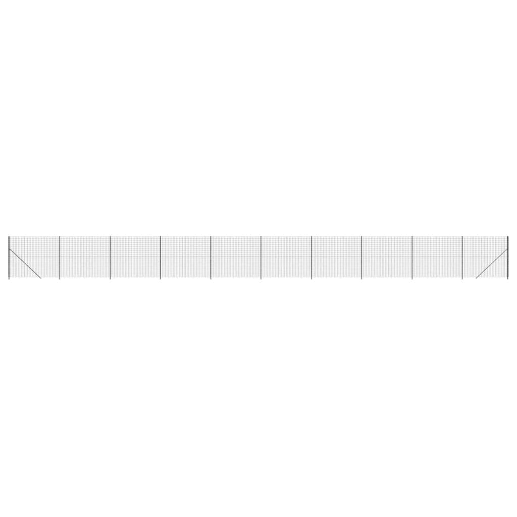 vidaXL Cerca de alambre con brida gris antracita 1,4x25 m