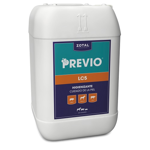 ZOTAL PREVIO LC5 Higienizante Limpiador de Piel para Cerdos, Caballos y Vacas, 5 kg