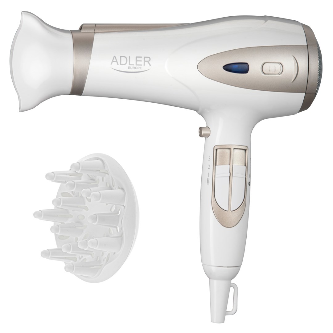Secador de pelo adler ad 2248wc blanco y champán