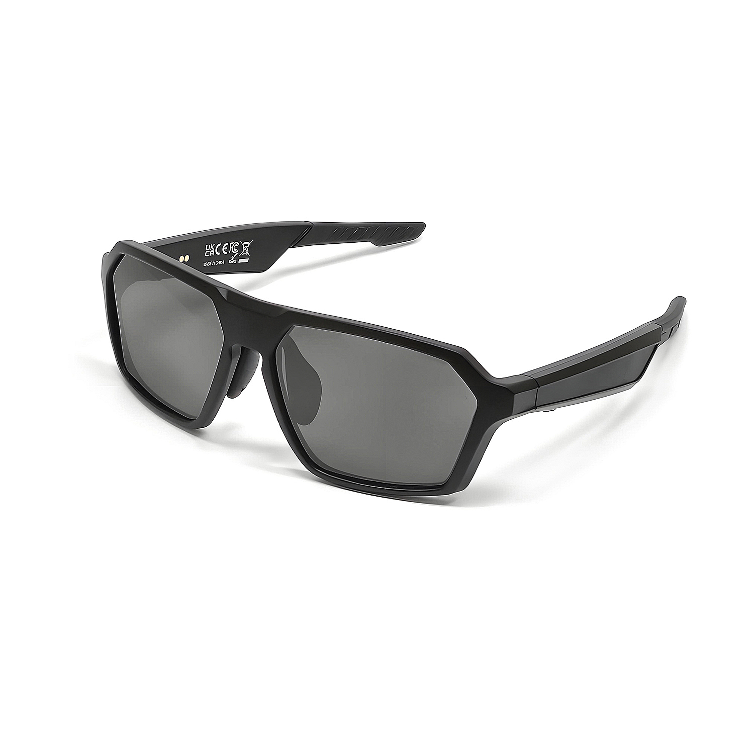 DAM Gafas deportivas inteligentes QY PRO 5. Asistente de voz inteligente, traducción en tiempo real de más de 100 idiomas, control de música/llamadas y lentes UV400. 14,5x14,5x5 Cm.