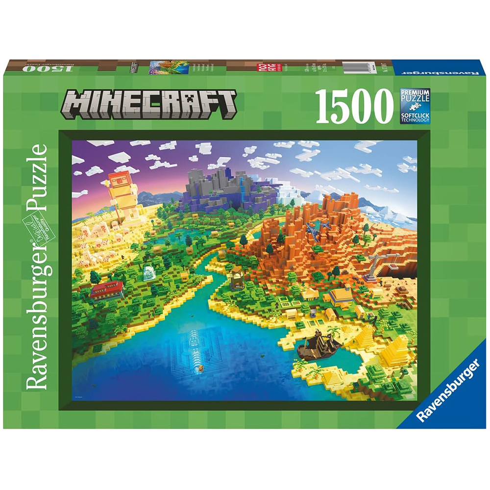Puzzle El Mundo de Minecraft 1500 Piezas, Ravensburger, 17189