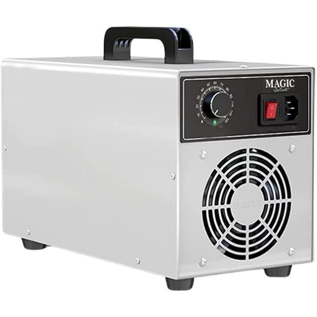 MAGIC SELECT Máquina de Ozono de Acero Inoxidable Certificada CE y ROHS con Temporizador Programable y Ventilación Obligatoria para Purificación de Aire y Eliminación de Malos Olores