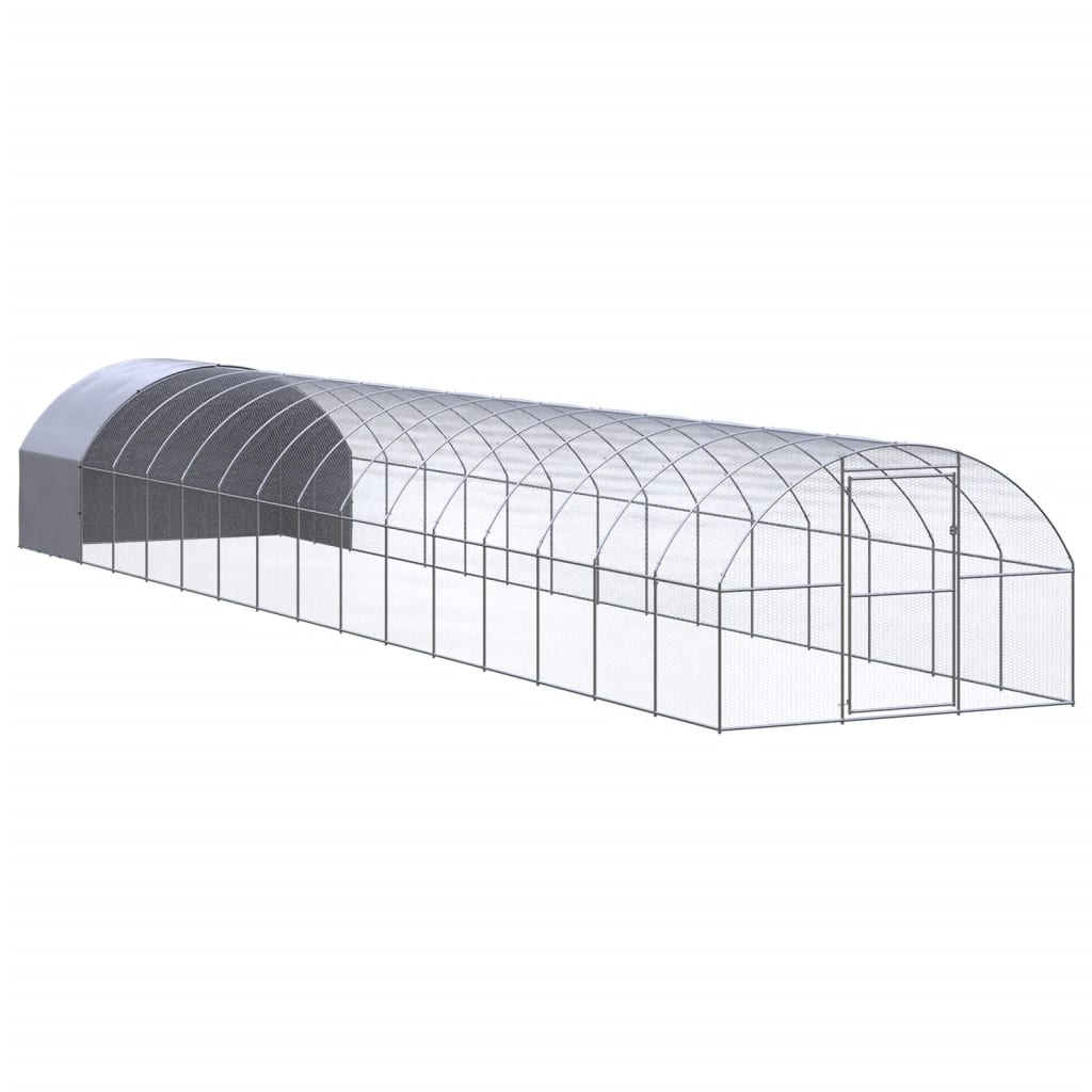 vidaXL Gallinero de exterior de acero galvanizado Multitalle