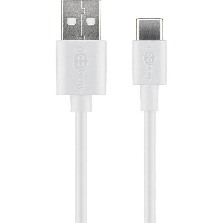 Goobay 59132 cable USB USB 2.0 3 m USB A USB C Blanco
