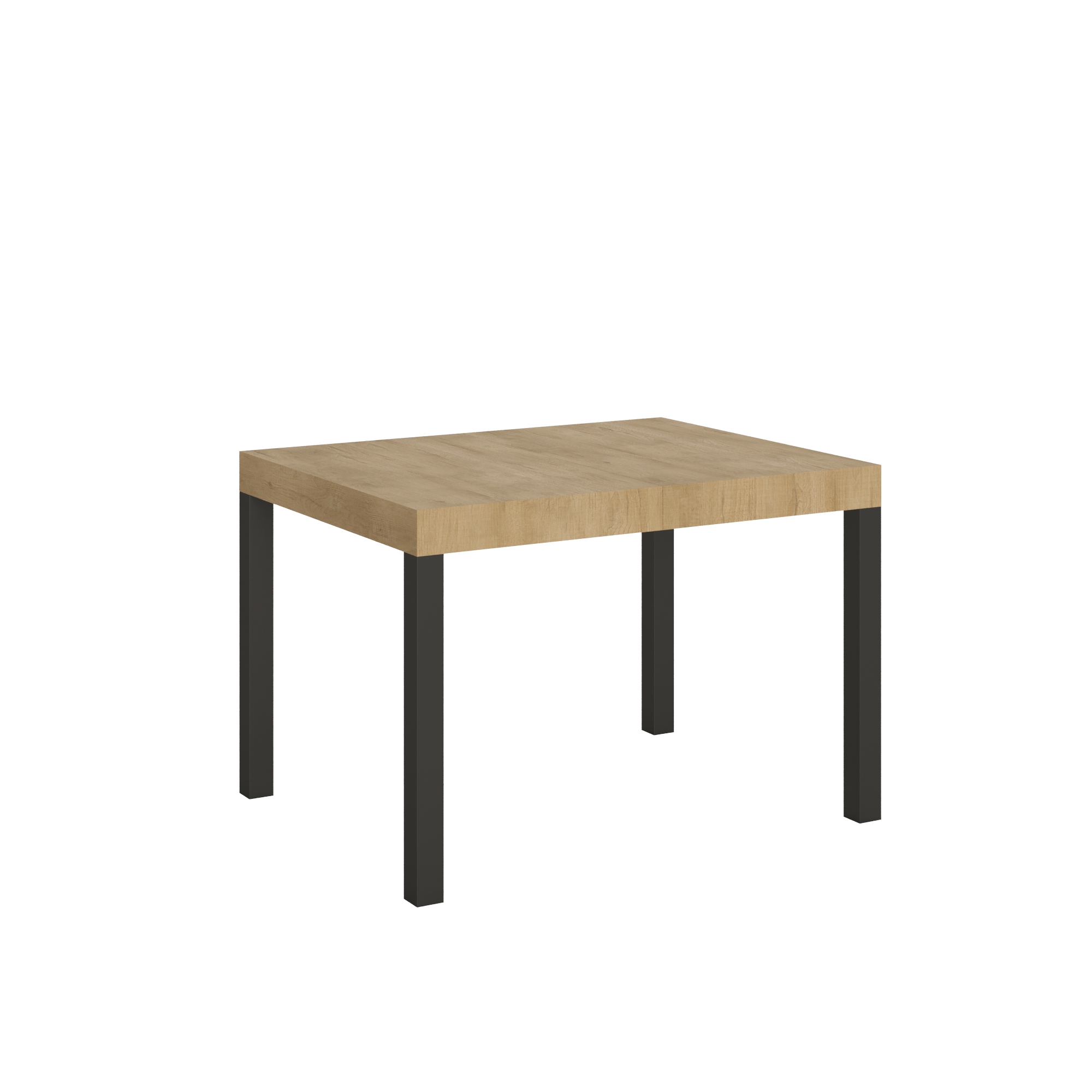 Mesa extensible 80x120/204 cm Everyday Roble Nature Estructura Antracita - Itamoby