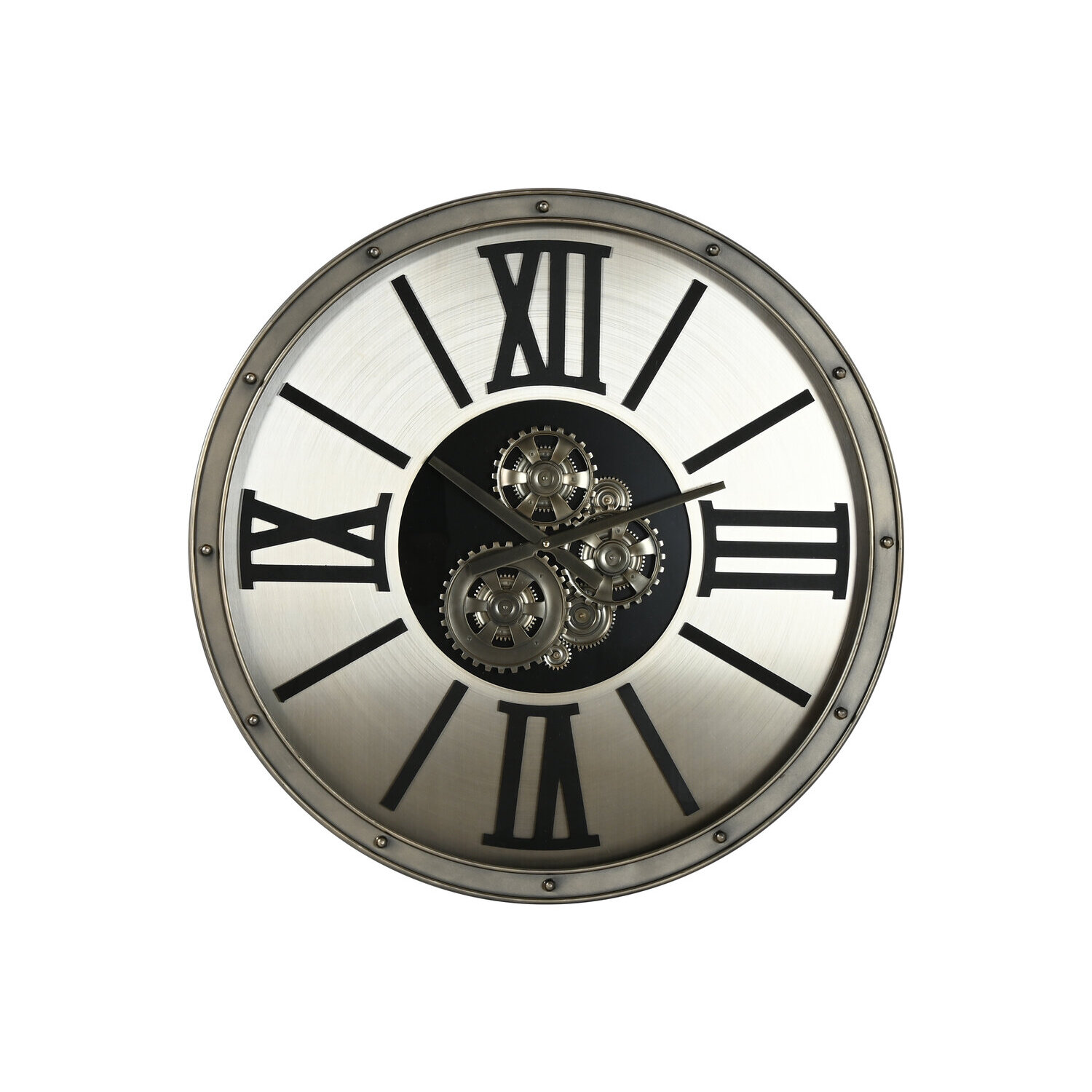 Reloj pared metal cristal 80x10x80 champan , El mejor complemento para tu hogar.