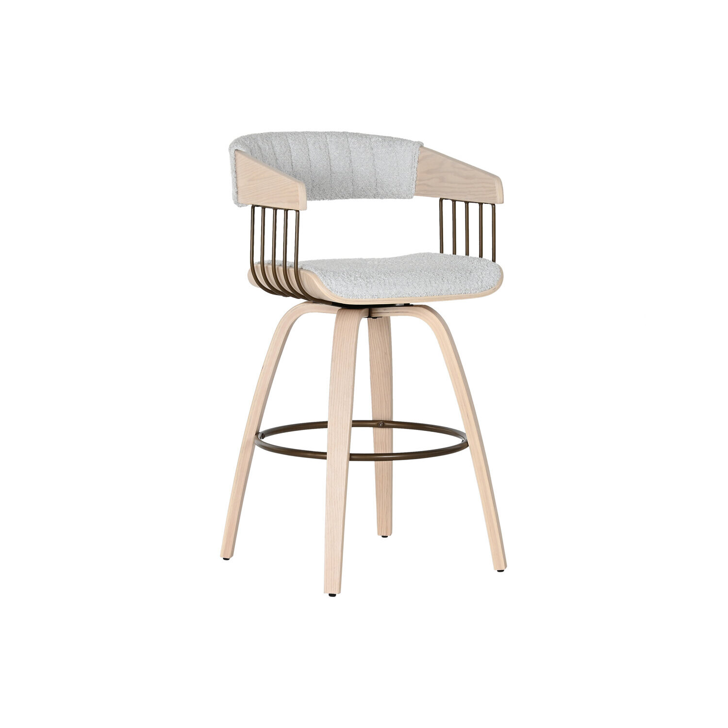 Silla madera poliester 51x55x76,5 gris , El mejor complemento para tu hogar.
