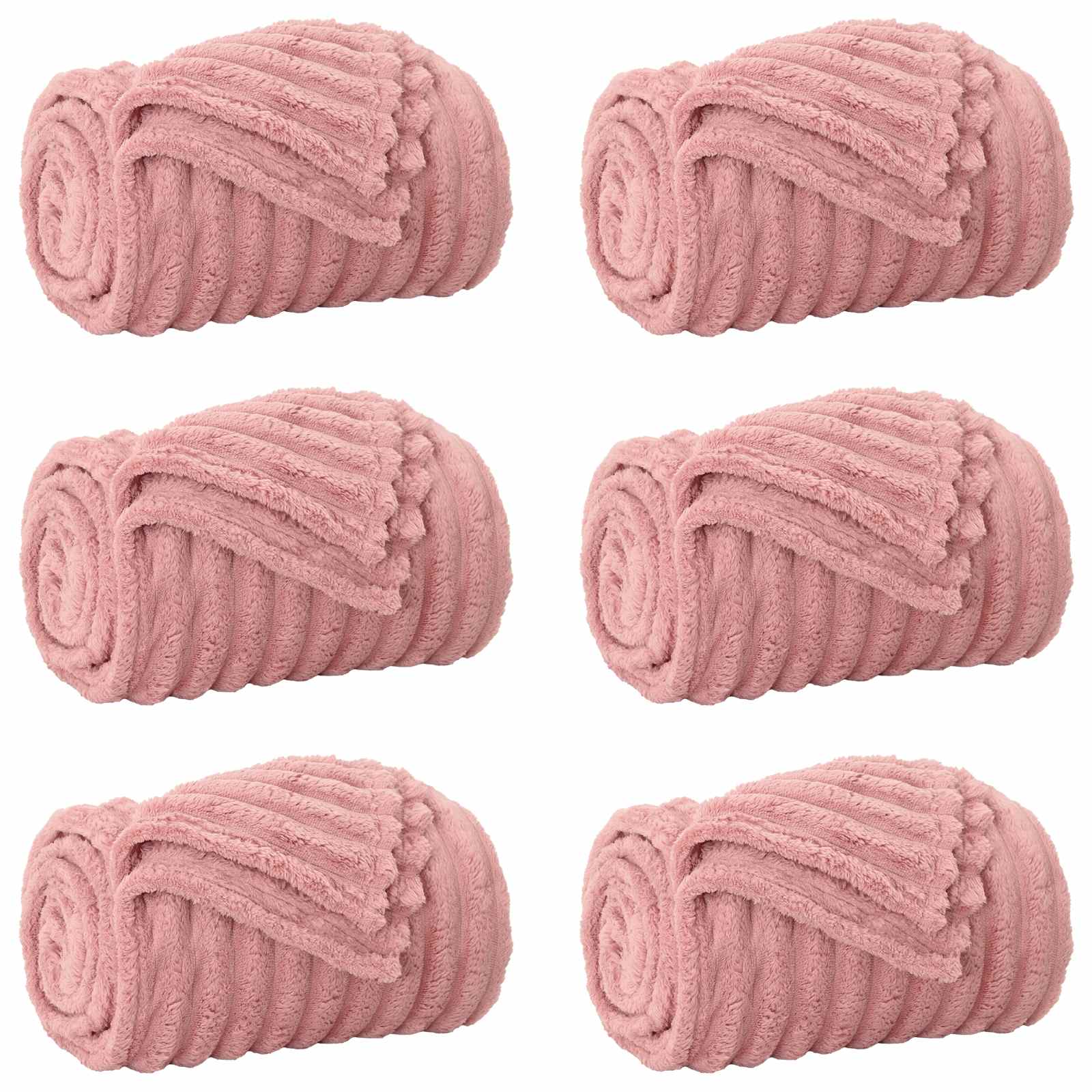 vidaXL Mantitas de Sofá 6 pcs Rosa 240 x 220 cm Lana