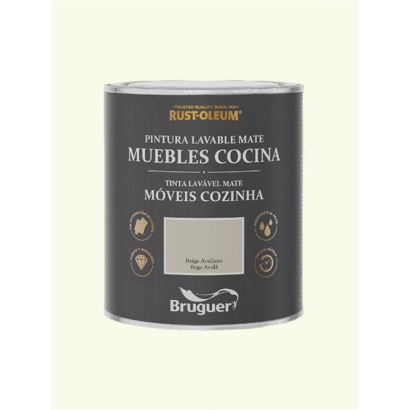 BRUGUER-Pintura para Muebles de Cocina Rust-Oleum Beige Avellana 750 Ml - Acabado Mate